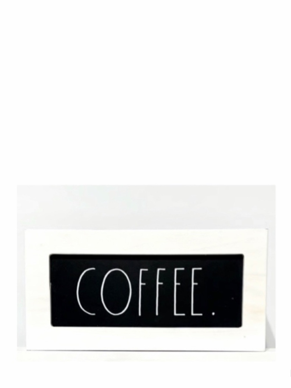 NEW Rae Dunn Coffee Wooden Sign Home Kitchen Decor Black & White Rustic